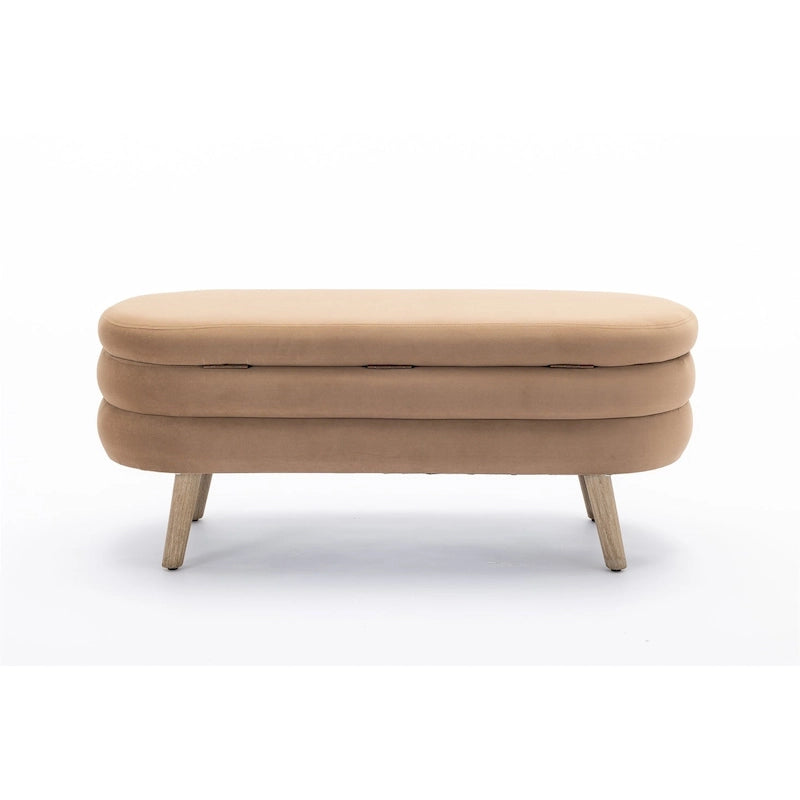Banc de rangement en velours