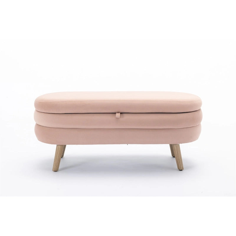 Banc de rangement en velours