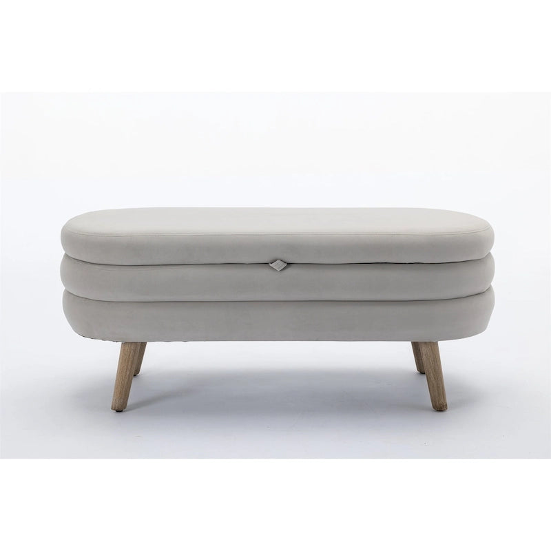 Banc de rangement en velours