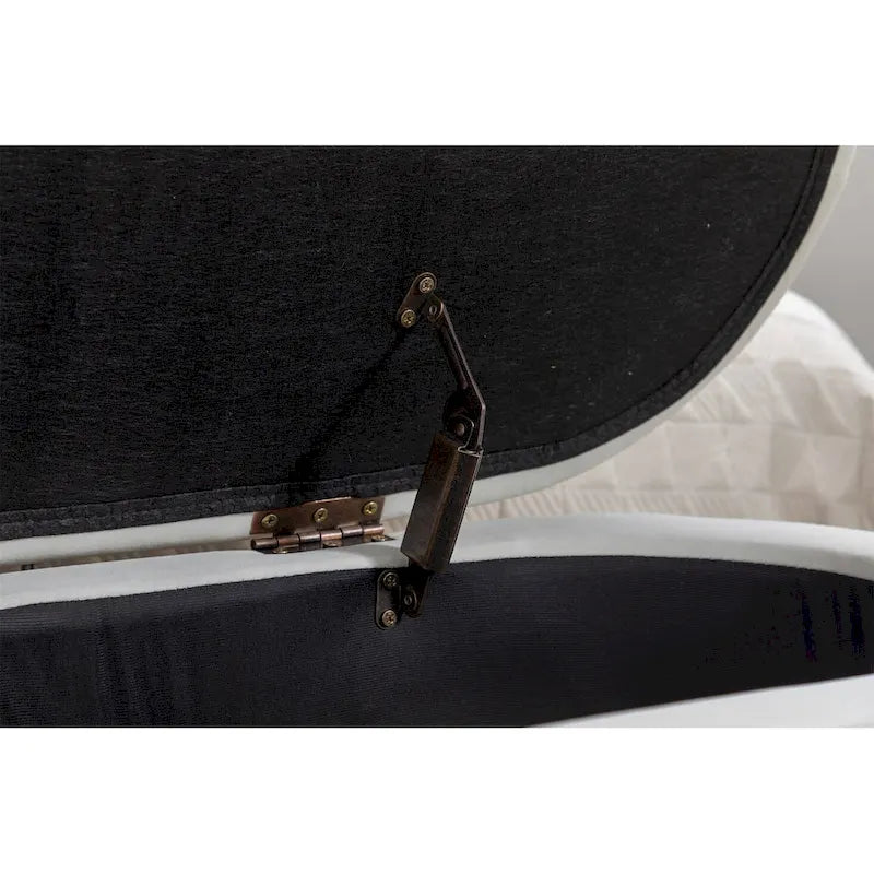Banc de rangement en velours