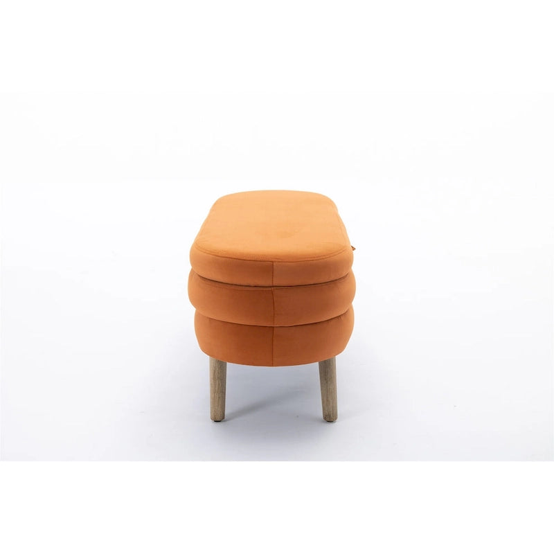 Banc de rangement en velours