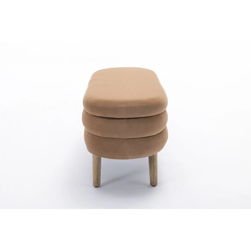 Banc de rangement en velours