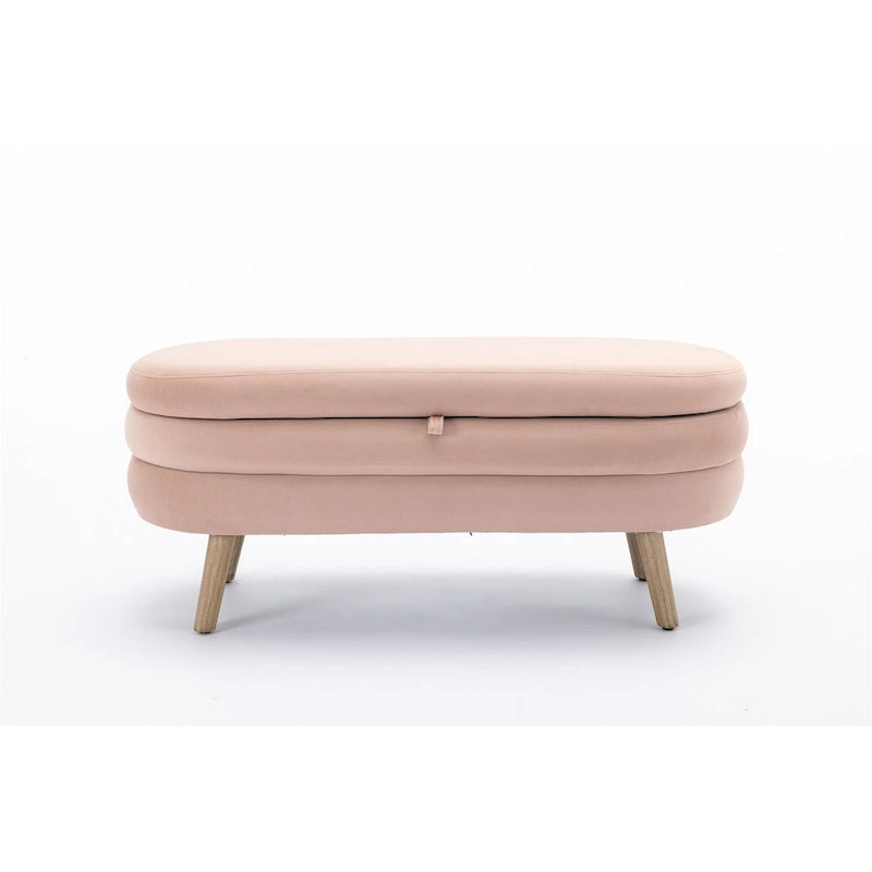 Banc de rangement en velours