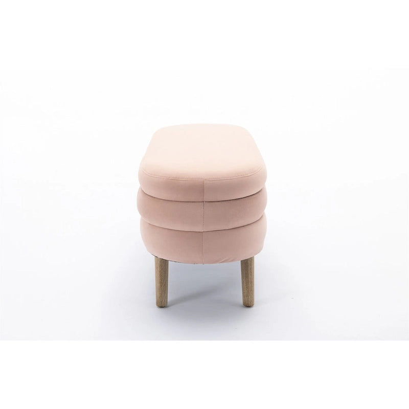 Banc de rangement en velours