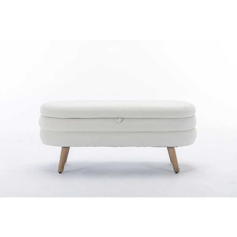 Banc de rangement en velours