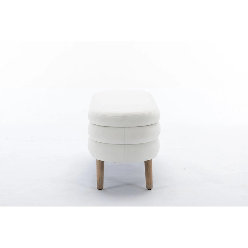 Banc de rangement en velours