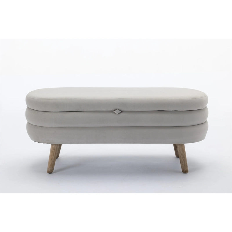 Banc de rangement en velours
