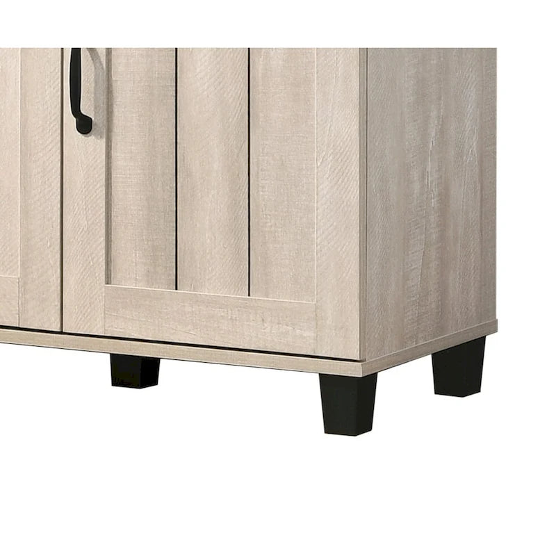 Meuble à chaussures 3 portes, 45 po, fini chêne gris poussiéreux