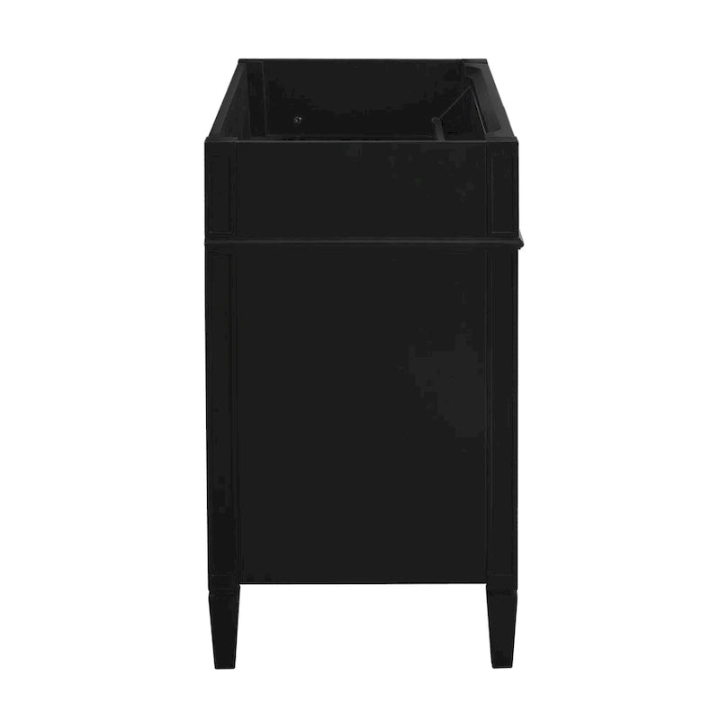 Meuble-lavabo de salle de bain de 91 cm sans lavabo, armoire de rangement de salle de bain moderne avec 2 tiroirs et un tiroir basculant, cadre en bois massif