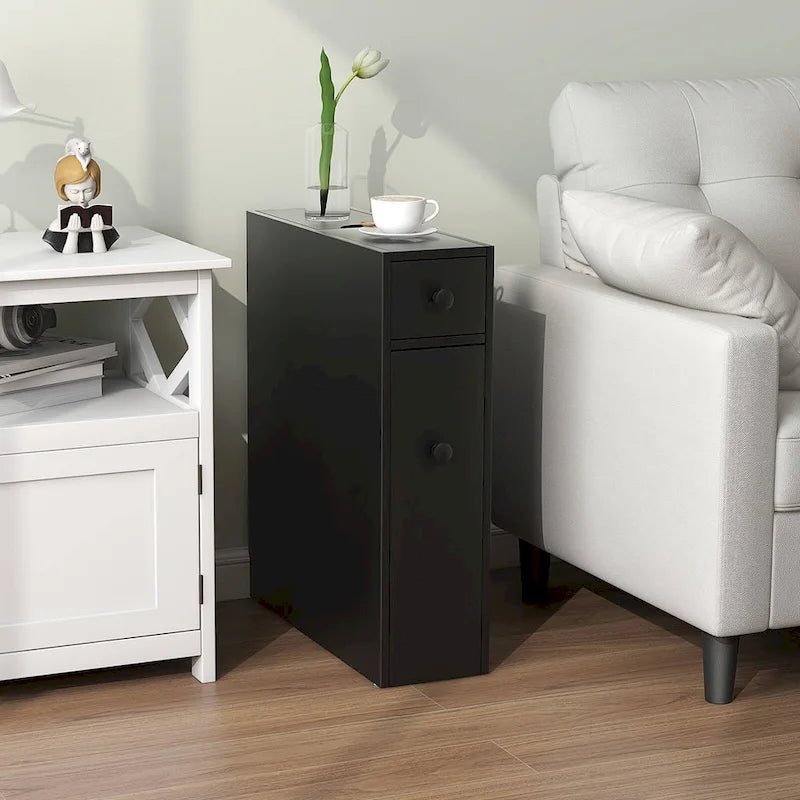 Meuble de rangement étroit pour toilettes avec - Voir les détails