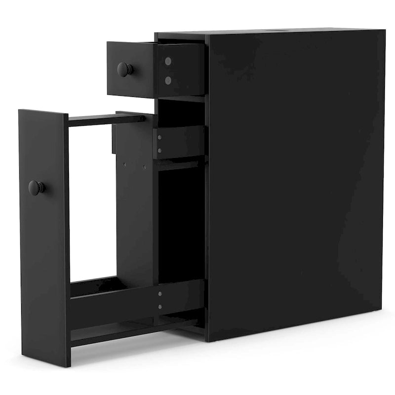 Meuble de rangement étroit pour toilettes avec - Voir les détails