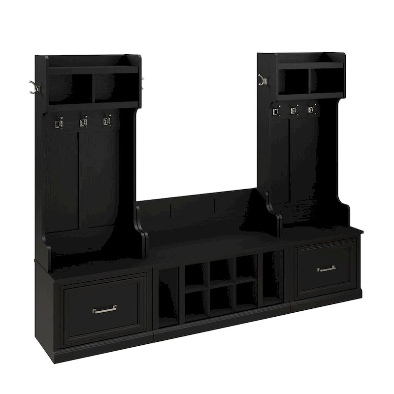 Porte-manteaux et banc à chaussures avec tiroirs par