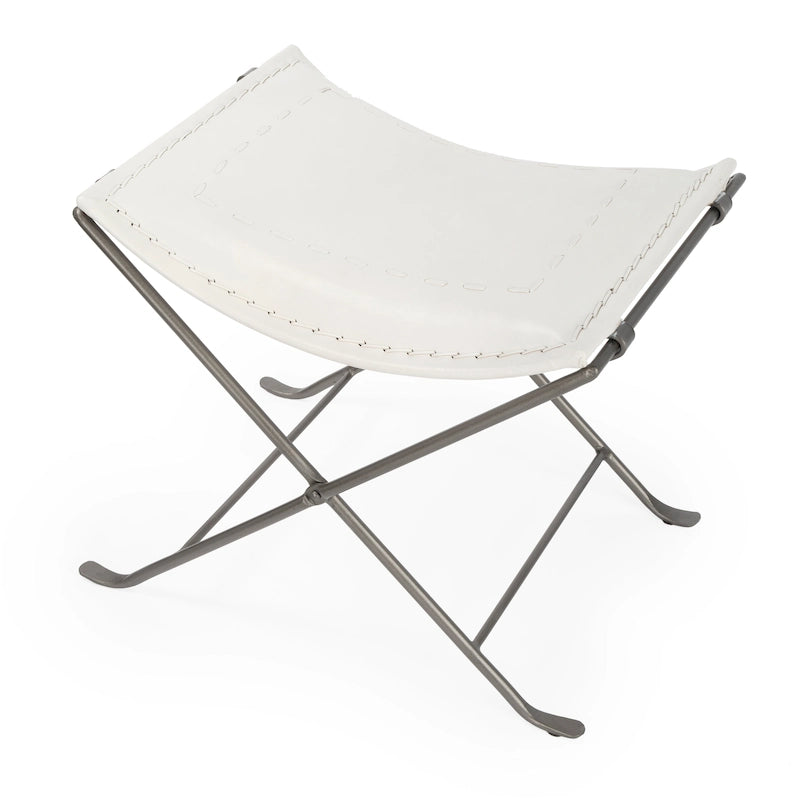 Tabouret en cuir fait main