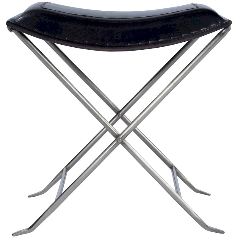 Tabouret en cuir fait main