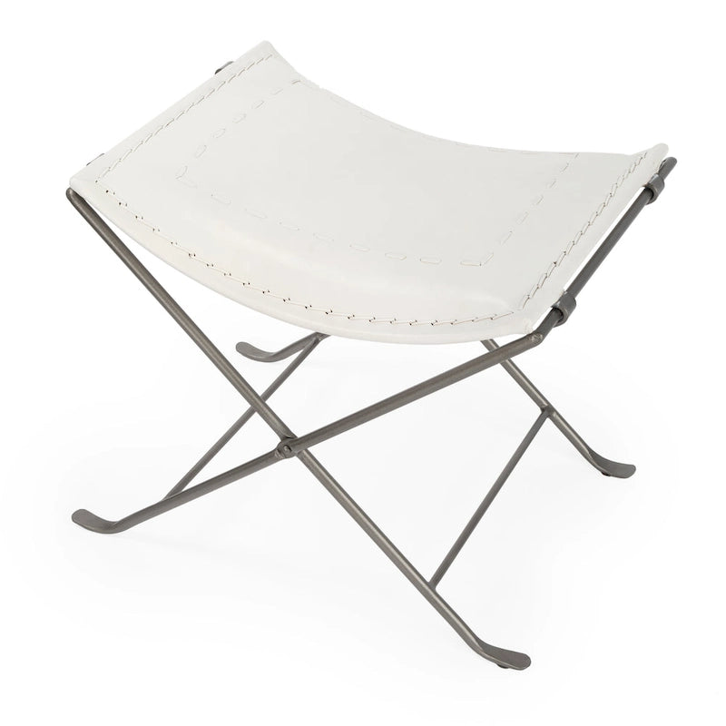 Tabouret en cuir fait main