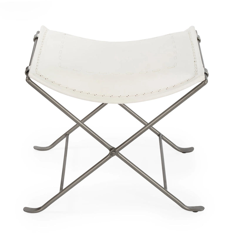 Tabouret en cuir fait main
