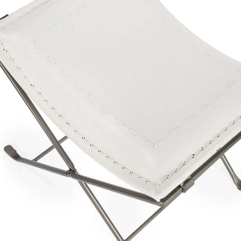Tabouret en cuir fait main