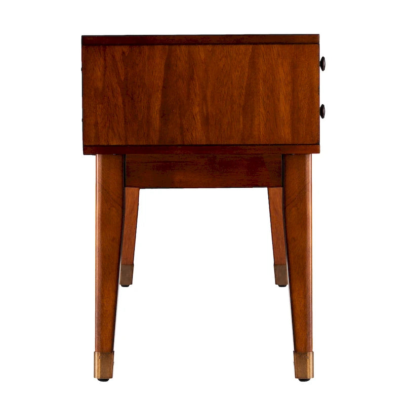 Banc de rangement rembourré de style moderne du milieu du siècle