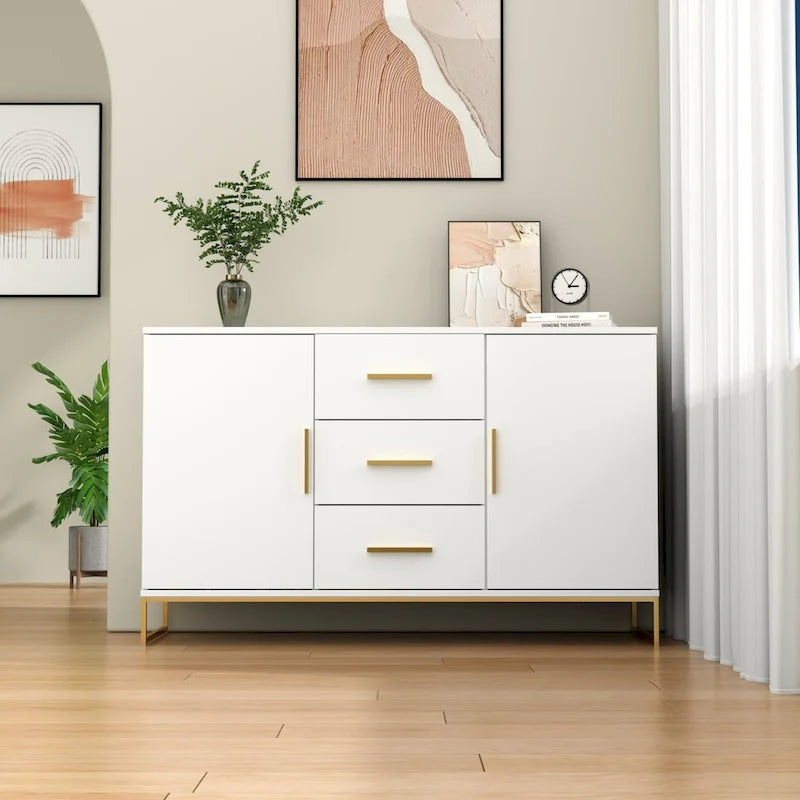 Buffet crédence à deux portes et trois tiroirs de 47 po - 47,2 long.