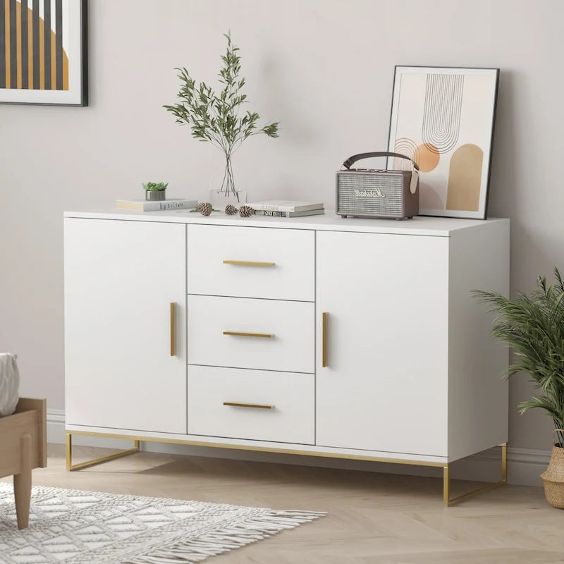 Buffet crédence à deux portes et trois tiroirs de 47 po - 47,2 long.