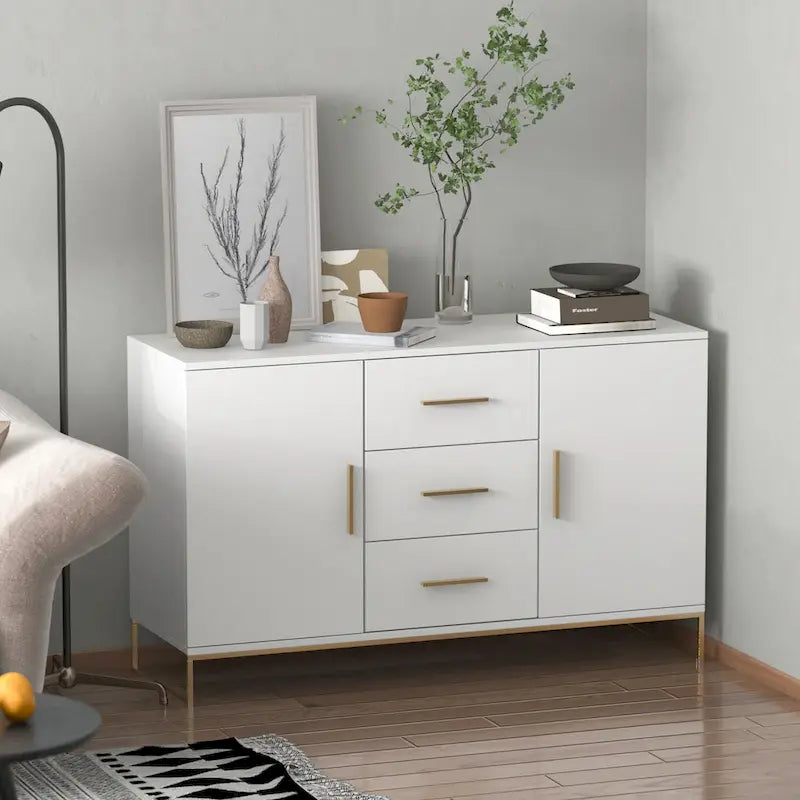 Buffet crédence à deux portes et trois tiroirs de 47 po - 47,2 long.