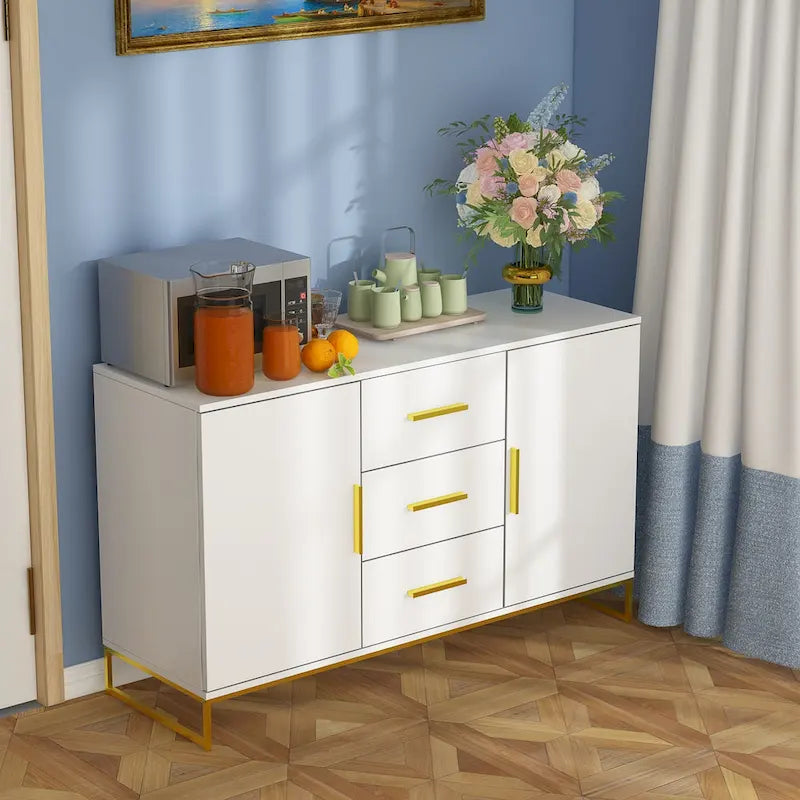 Buffet crédence à deux portes et trois tiroirs de 47 po - 47,2 long.