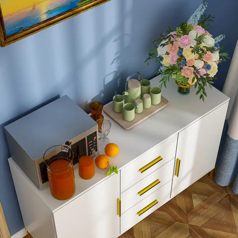 Buffet crédence à deux portes et trois tiroirs de 47 po - 47,2 long.