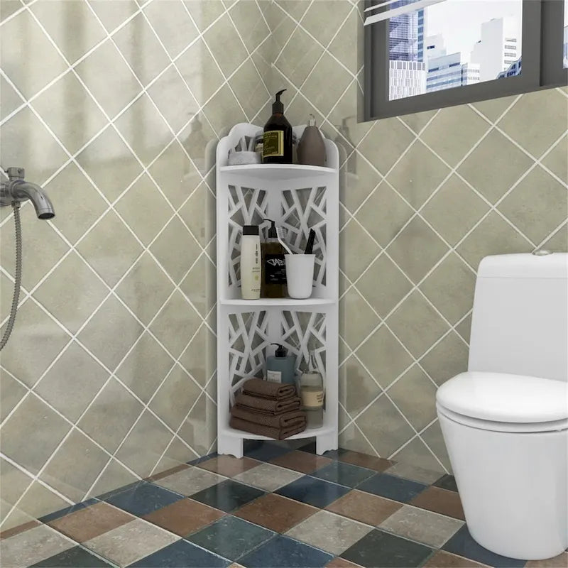 Étagère d'angle de salle de bain à 3 niveaux étanche