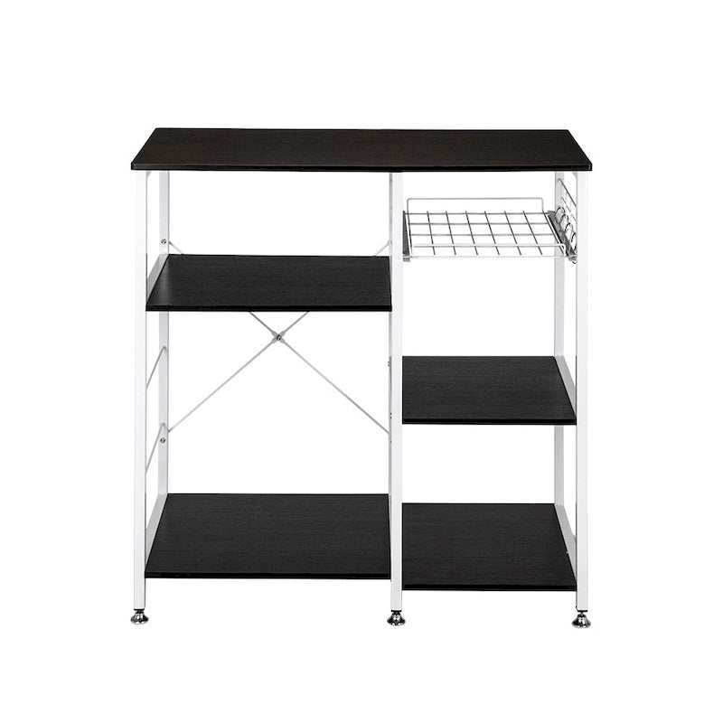 Étagère de Cuisine 35,5, Meuble de Rangement 3 Niveaux pour Micro-ondes, Marron Foncé