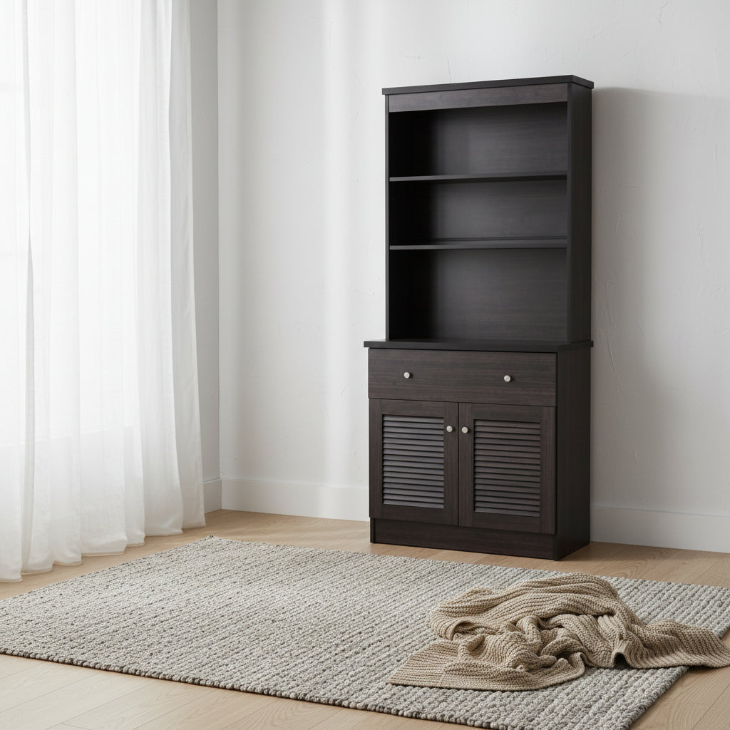 Traditional Dark Brown Wood Kitchen Storage by Baxton Studio