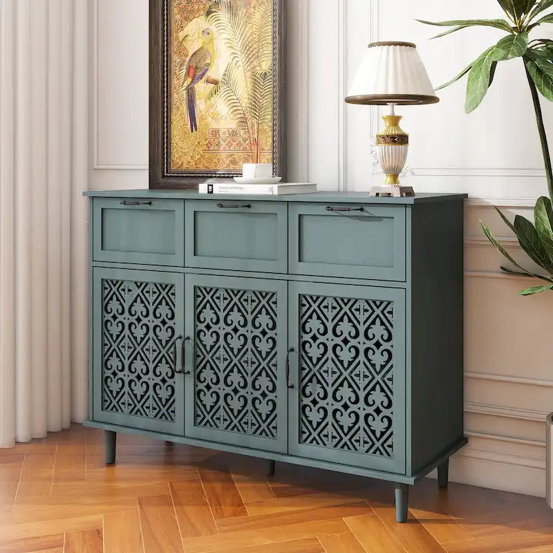 Meuble 3 portes 3 tiroirs American Furniture, adapté au salon