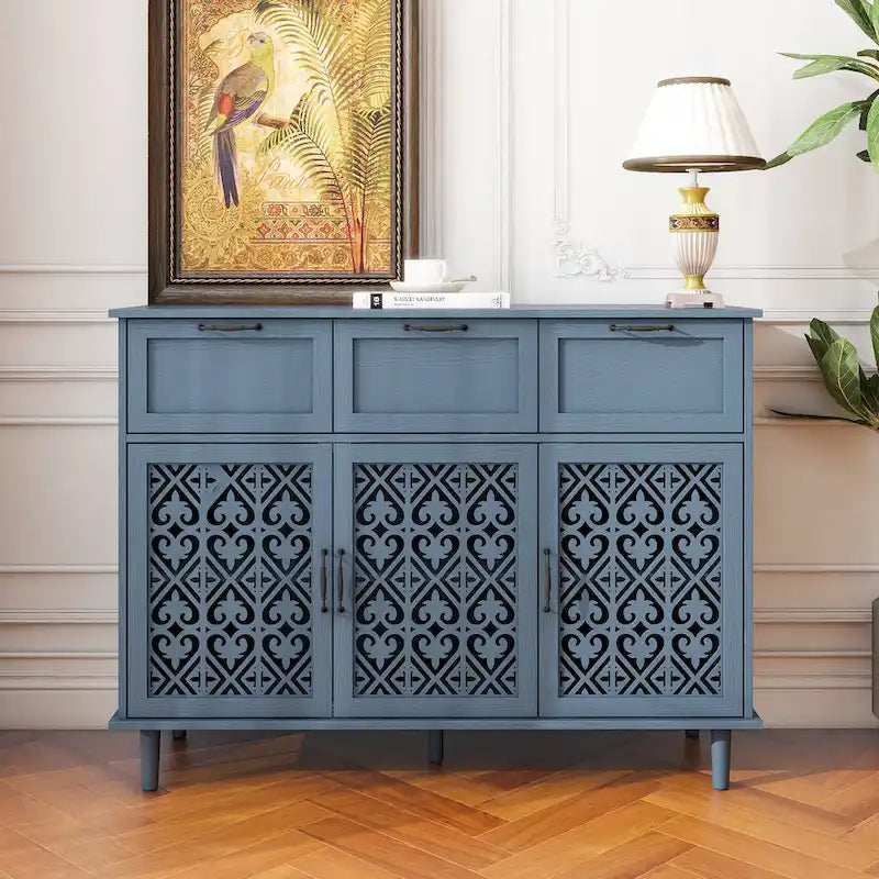 Meuble 3 portes 3 tiroirs American Furniture, adapté au salon