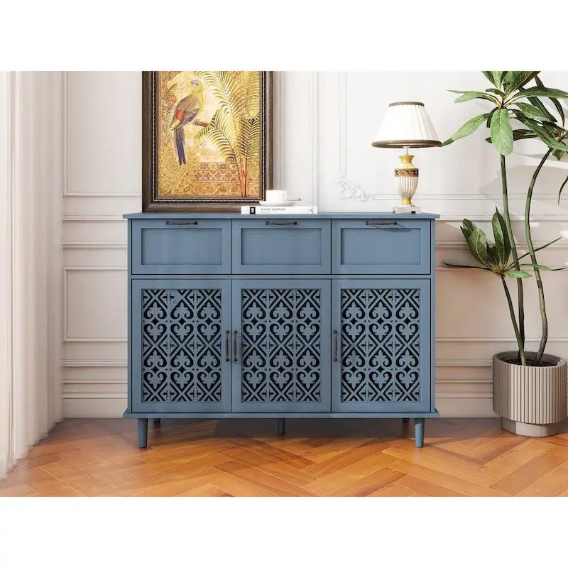Meuble 3 portes 3 tiroirs American Furniture, adapté au salon