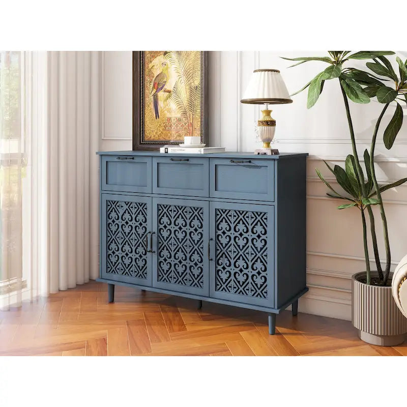 Meuble 3 portes 3 tiroirs American Furniture, adapté au salon