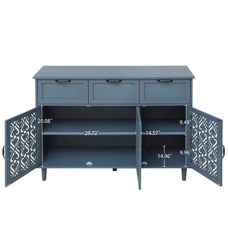 Meuble 3 portes 3 tiroirs American Furniture, adapté au salon