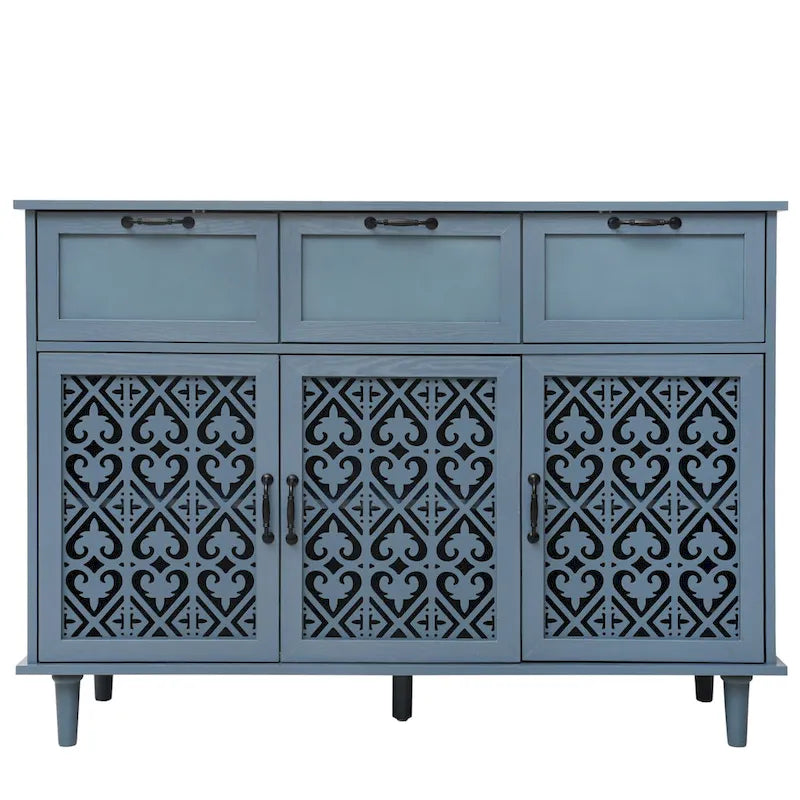 Meuble 3 portes 3 tiroirs American Furniture, adapté au salon