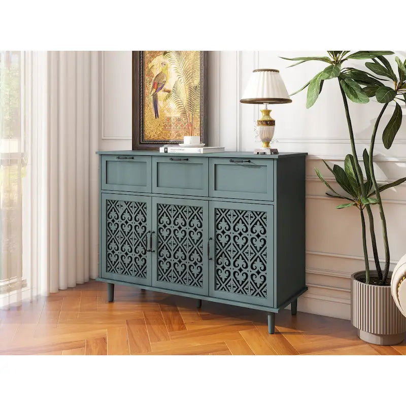 Meuble 3 portes 3 tiroirs American Furniture, adapté au salon