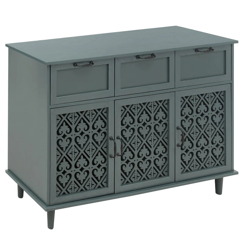 Meuble 3 portes 3 tiroirs American Furniture, adapté au salon