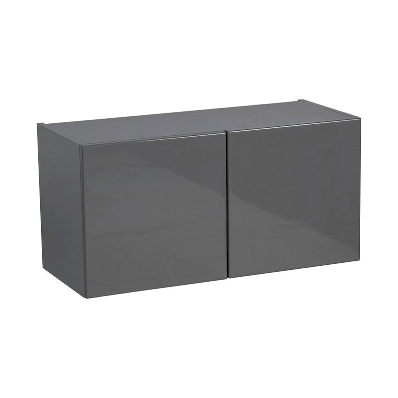 Meuble mural 24 x 18 - Deux portes - Gris - 24 x 18 x 12