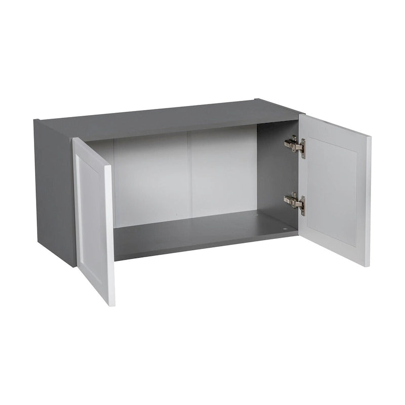 Meuble mural 24 x 18 - Deux portes - Gris - 24 x 18 x 12