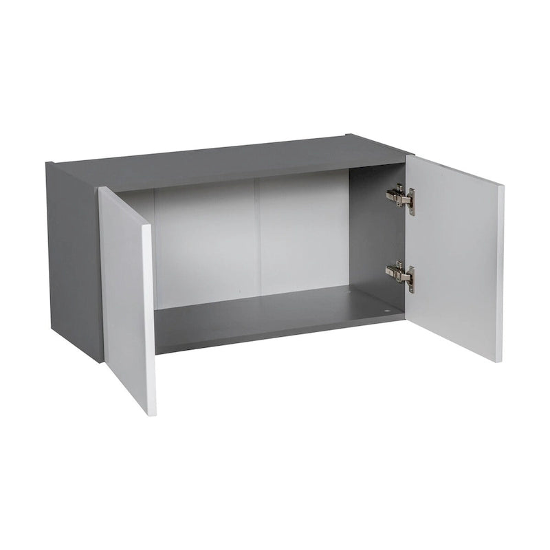 Meuble mural 24 x 18 - Deux portes - Gris - 24 x 18 x 12