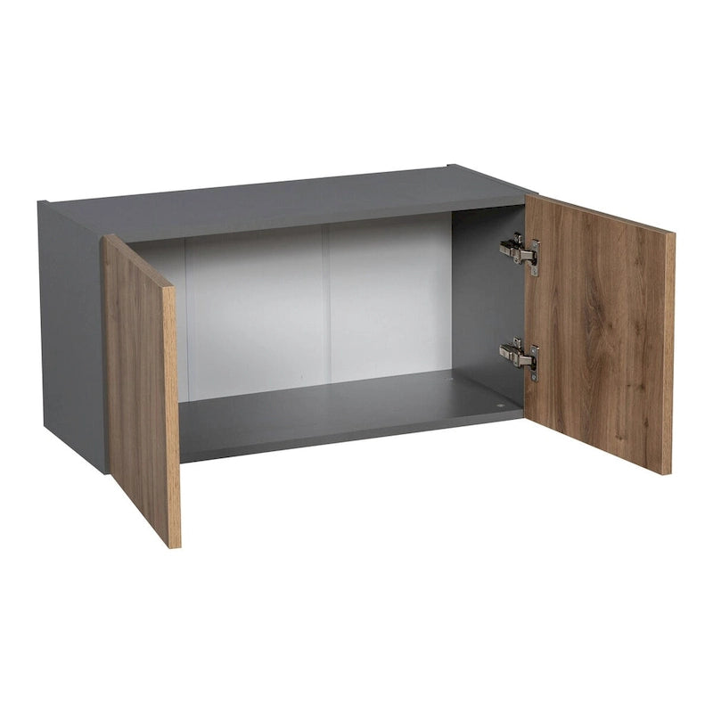 Meuble mural 24 x 18 - Deux portes - Gris - 24 x 18 x 12