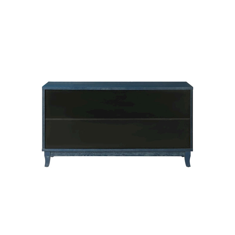 Buffet bas en rotin, meuble de rangement d'appoint avec 4 portes en rotin