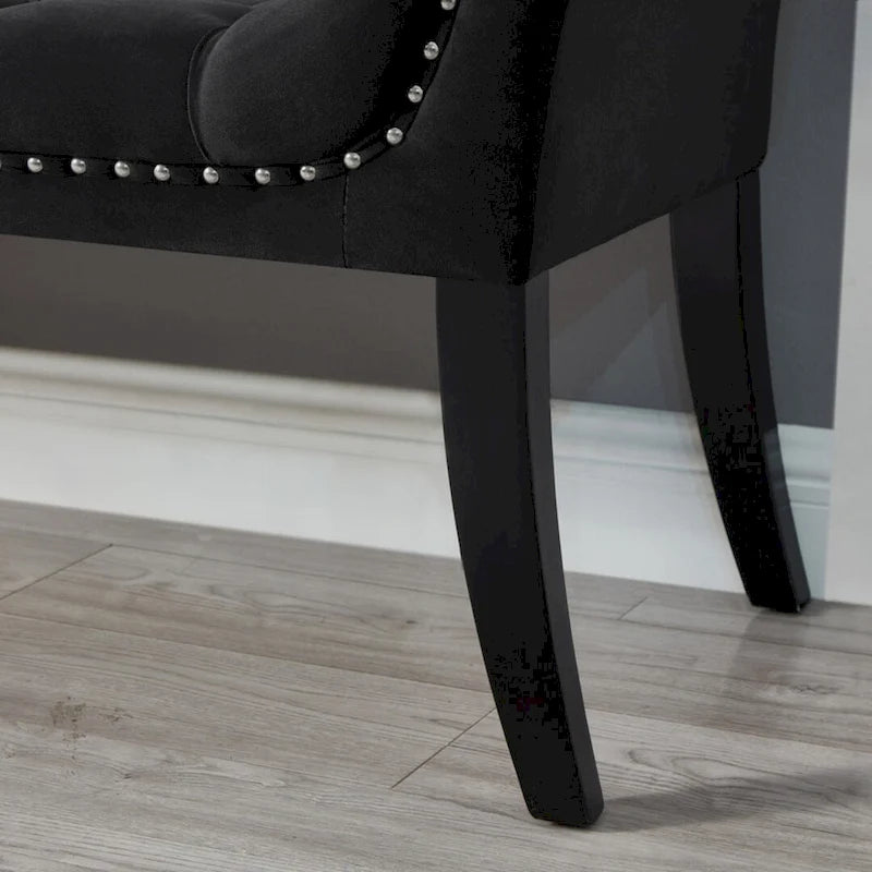 Repose-pieds rembourré Tabouret rectangulaire en velours Banc d'appoint - 50.00L * 18.50W * 24.50H