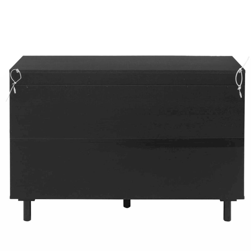 Meuble bas 2 portes 3 tiroirs, idéal pour chambre à coucher ou salon