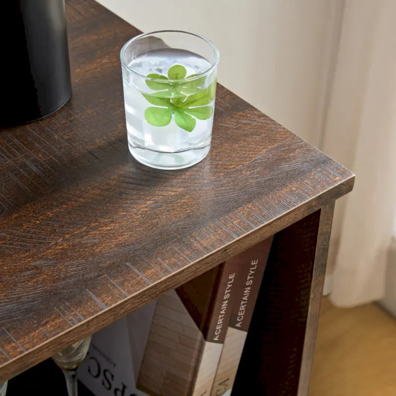 Meuble de bar de style rustique avec casier à vin, buffet de porte de grange, armoire latérale avec tiroir