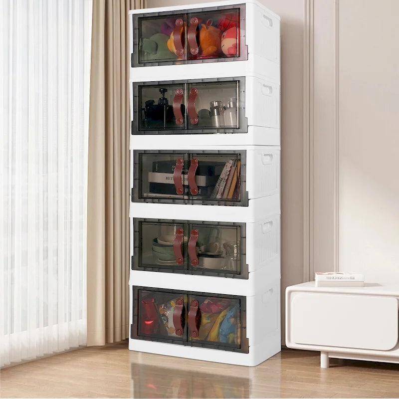 Armoire de rangement en plastique avec couvercles