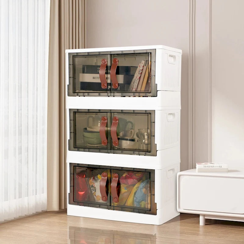 Armoire de rangement en plastique avec couvercles