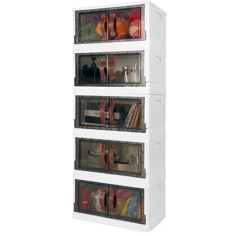 Armoire de rangement en plastique avec couvercles