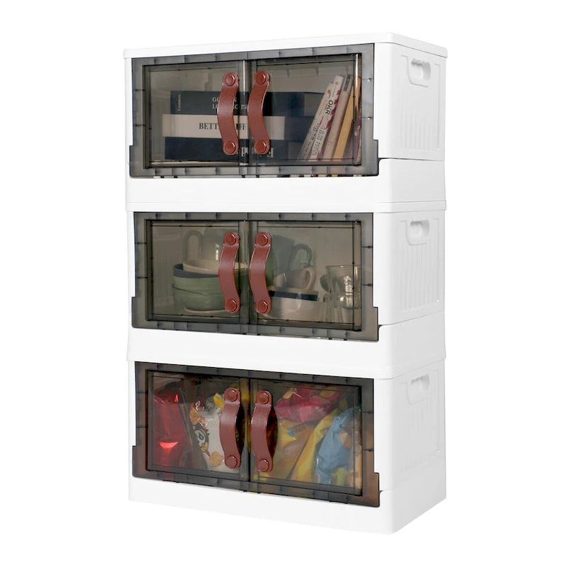 Armoire de rangement en plastique avec couvercles